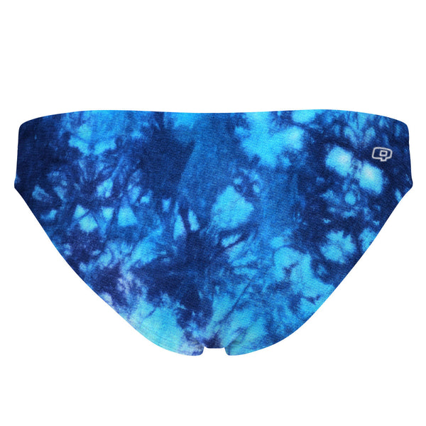 Tie Dye Blue Bandeau Bikini Bottom