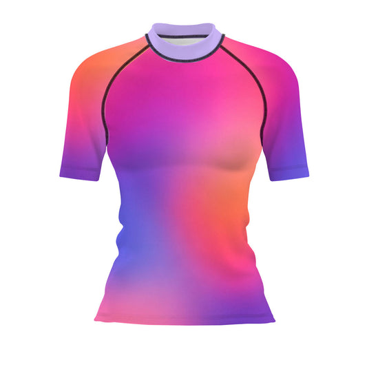 Fade Spectrum Women's Surf UPF50+ Short Sleeve Rash Guard