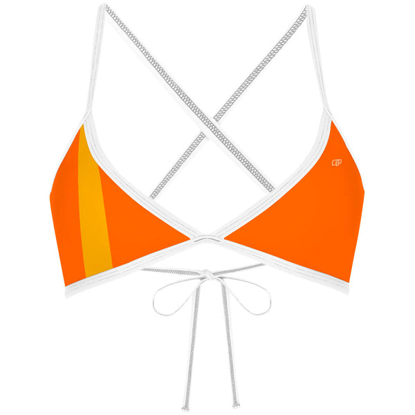 Orange Stripe - Tieback Bikini Top