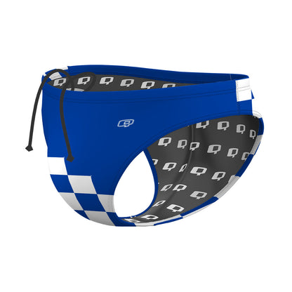 New Checks Blue - Waterpolo Brief Swimsuit
