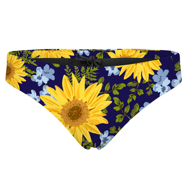 Blue Sunflower - Bandeau Bikini Bottom