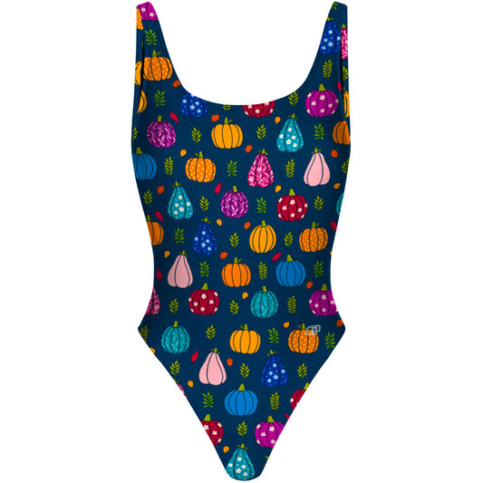 Groovy Gourds - High Hip One Piece Swimsuit