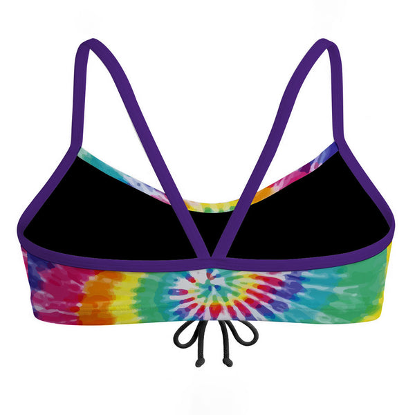 Tie Dye Colors Bandeau Bikini Top