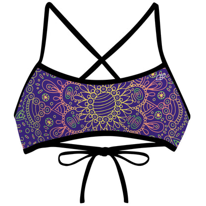 Purple Mandala  Ciara Tieback Bikini Top