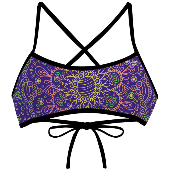 Purple Mandala  Ciara Tieback Bikini Top