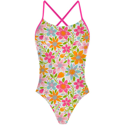 Spring Flowers X Back - "X" Back Swimsuit