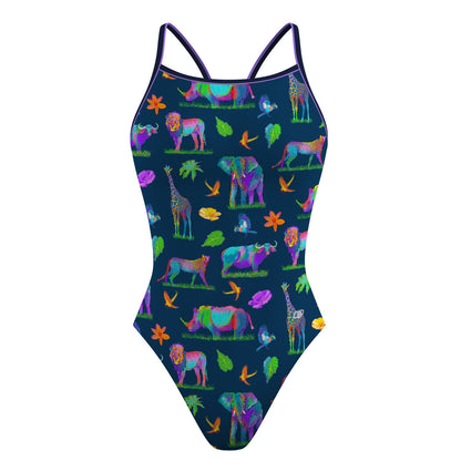 Safari Reverie - Skinny Strap Swimsuit