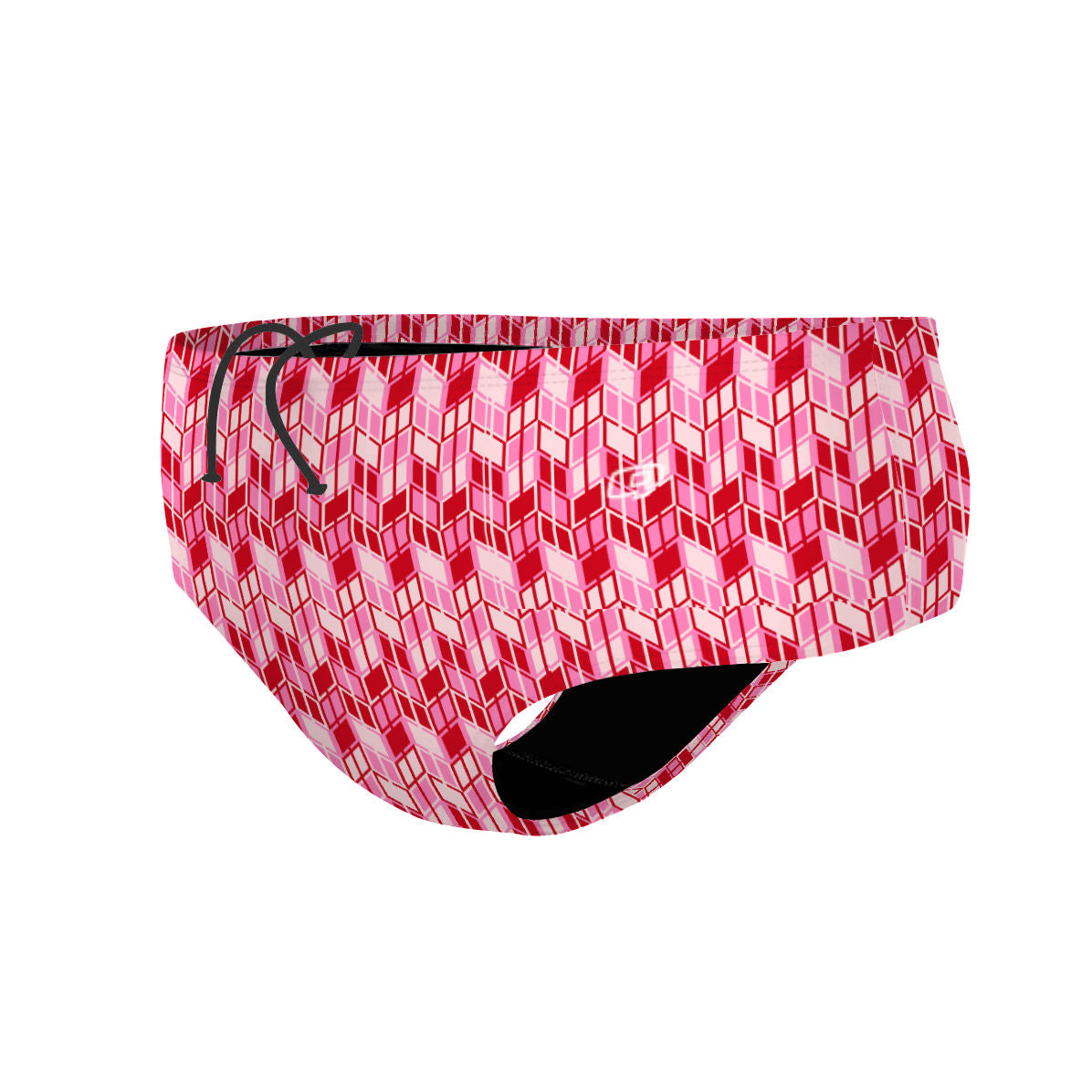 Red Ikat Classic Brief Swimsuit, view 4