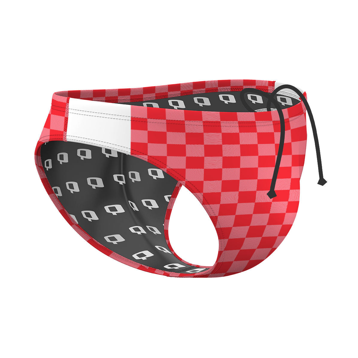 Pink Checkered - Waterpolo Brief Swimsuit