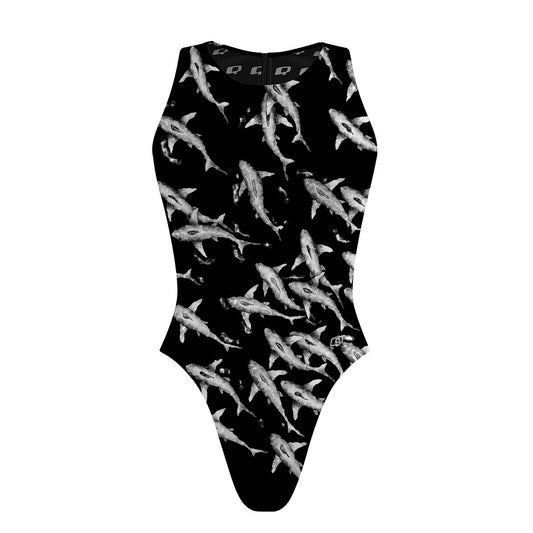 Shark Shiver - Women's Waterpolo Swimsuit Cheeky Cut