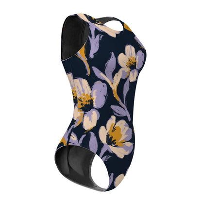 Midnight Garden - Women's Waterpolo Swimsuit Classic Cut