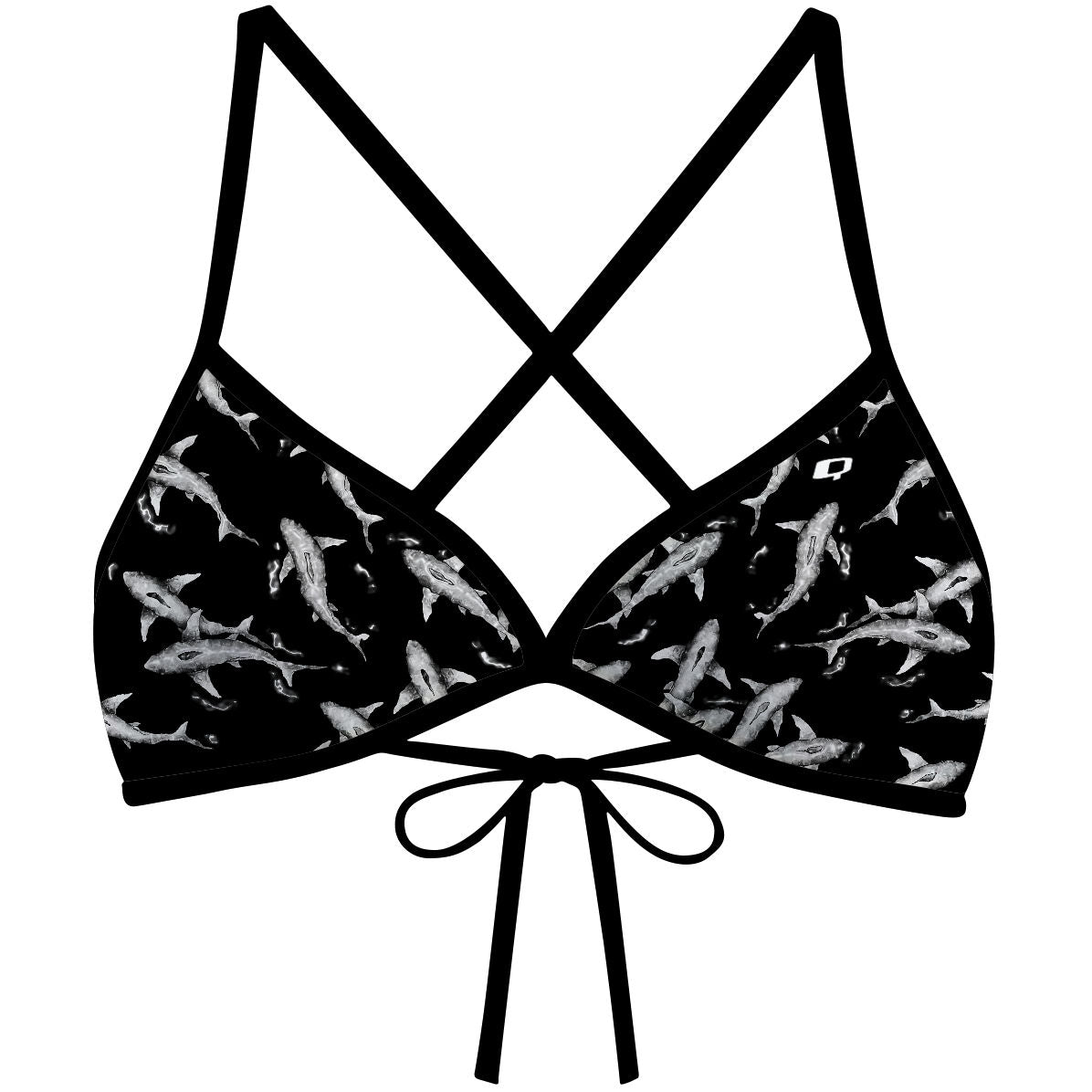 Shark Shiver - Tieback Bikini Top