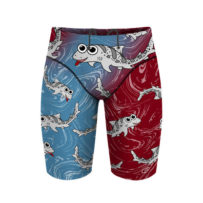 Sharkie Atlas Maroon Bluesteel Maroon Light (Ankit) - Atlas Jammer Swimsuit