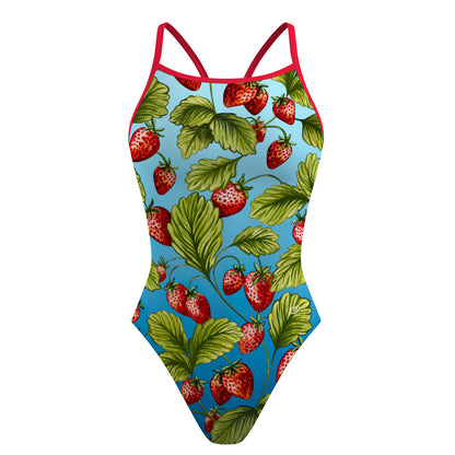 Strawberry Water - Skinny Strap Swimsuit