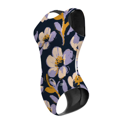 Midnight Garden - Women's Waterpolo Swimsuit Classic Cut