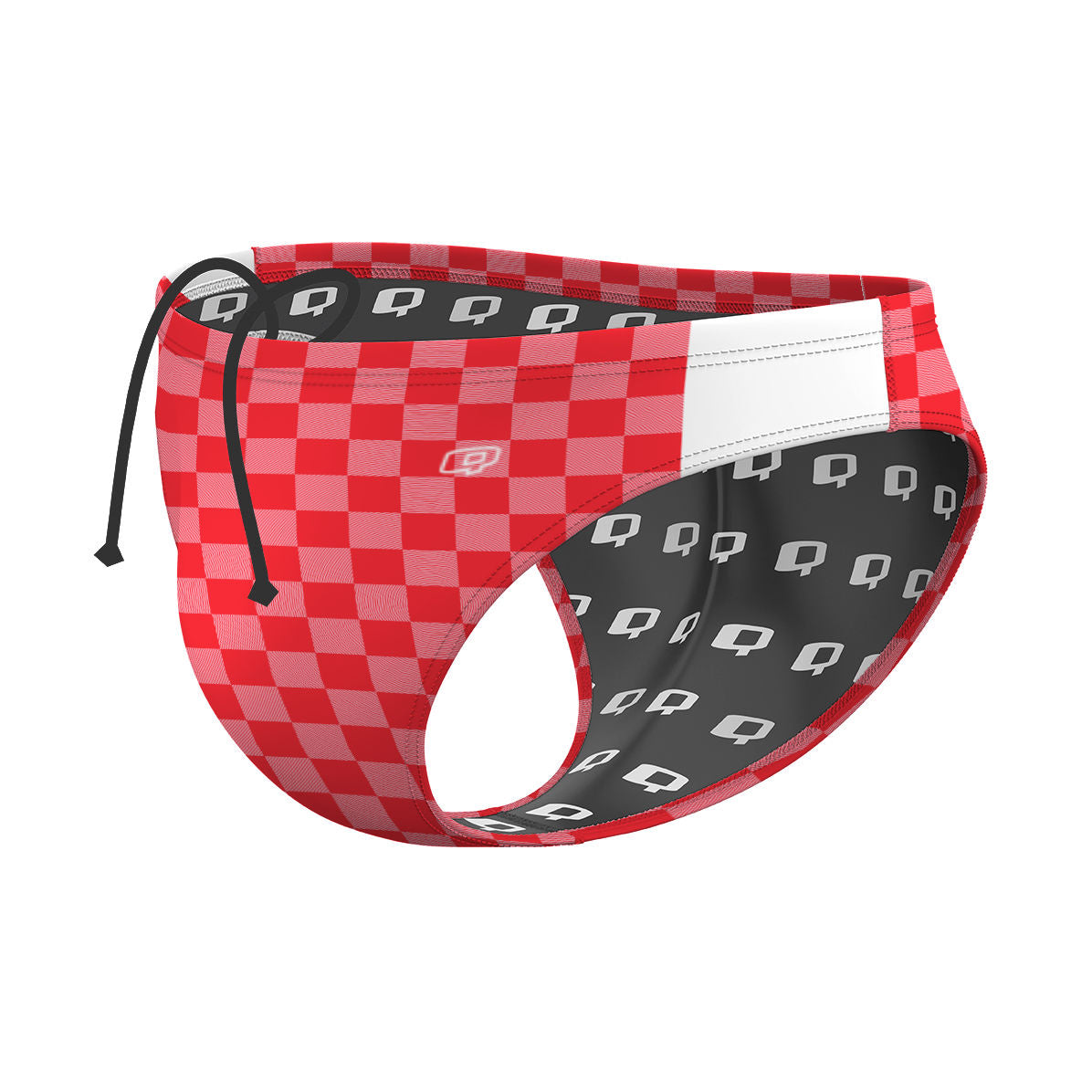 Pink Checkered - Waterpolo Brief Swimsuit