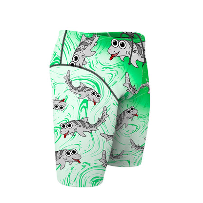 Sharkie Atlas Light Green (Landon) - Atlas Jammer Swimsuit