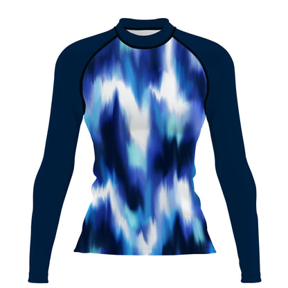 Marbled Movement - Women's Surf UPF50+ Long Sleeve Rash Guard
