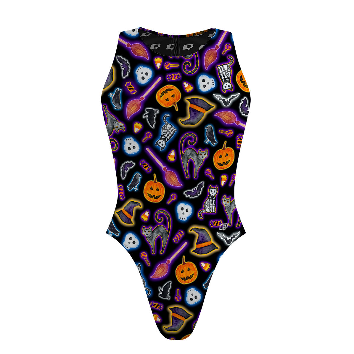 Halloween Trick or Treat Women s Waterpolo Swimsuit Cheeky Cut