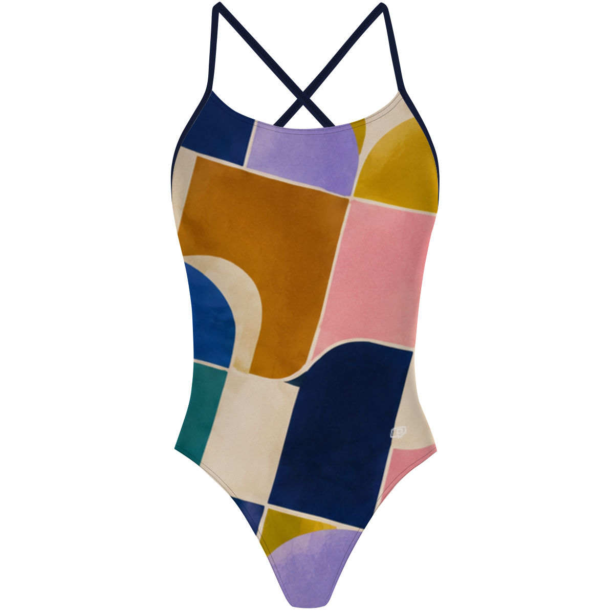 Mosaic "X" Back Swimsuit