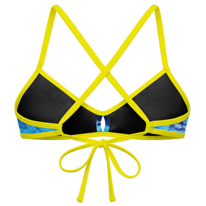 Tie Dye Blue Demi Tieback Bikini Top