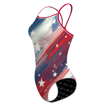 Stripe the Sky - Skinny Strap Swimsuit