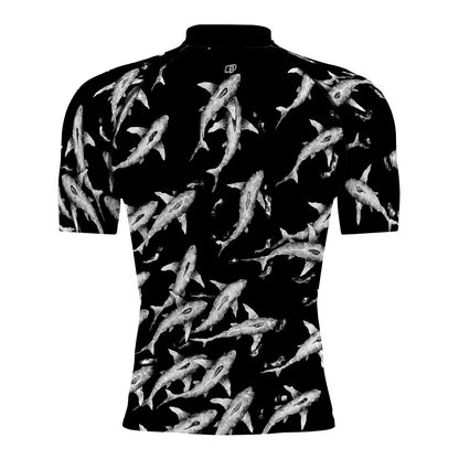 Shark Shiver - Men's Surf UPF50+ Short Sleeve Rash Guard