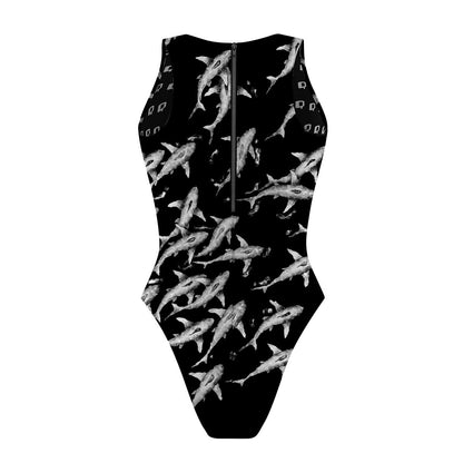 Shark Shiver - Women's Waterpolo Swimsuit Cheeky Cut