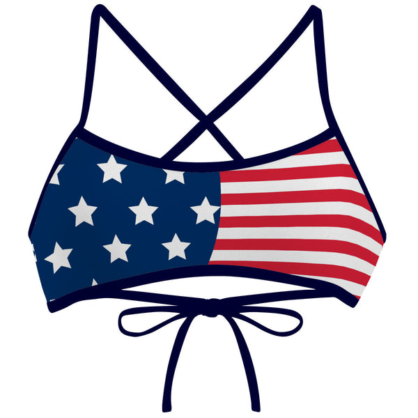 Stars and Stripes  Ciara Tieback Bikini Top
