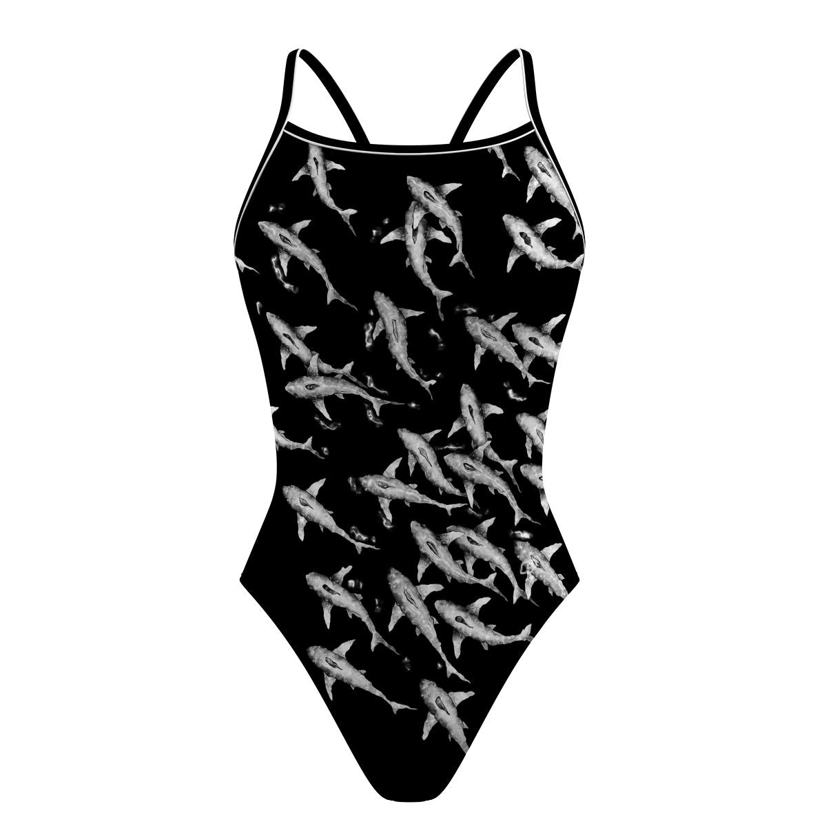 Shark Shiver - Sunback Tank Swimsuit