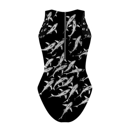 Shark Shiver - Women's Waterpolo Swimsuit Classic Cut