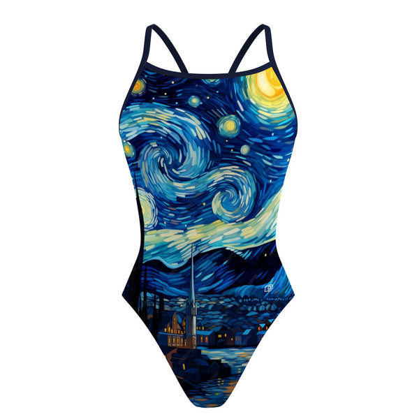Noche estrellada - Sunback Tank Swimsuit