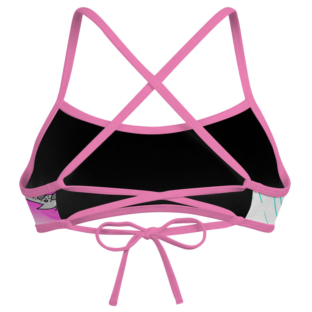 Sharkie Ciara Top Bluemint Pink Light (Ann Marie) - Ciara Tieback Bikini Top