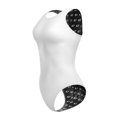 White - Women's Waterpolo Swimsuit Classic Cut