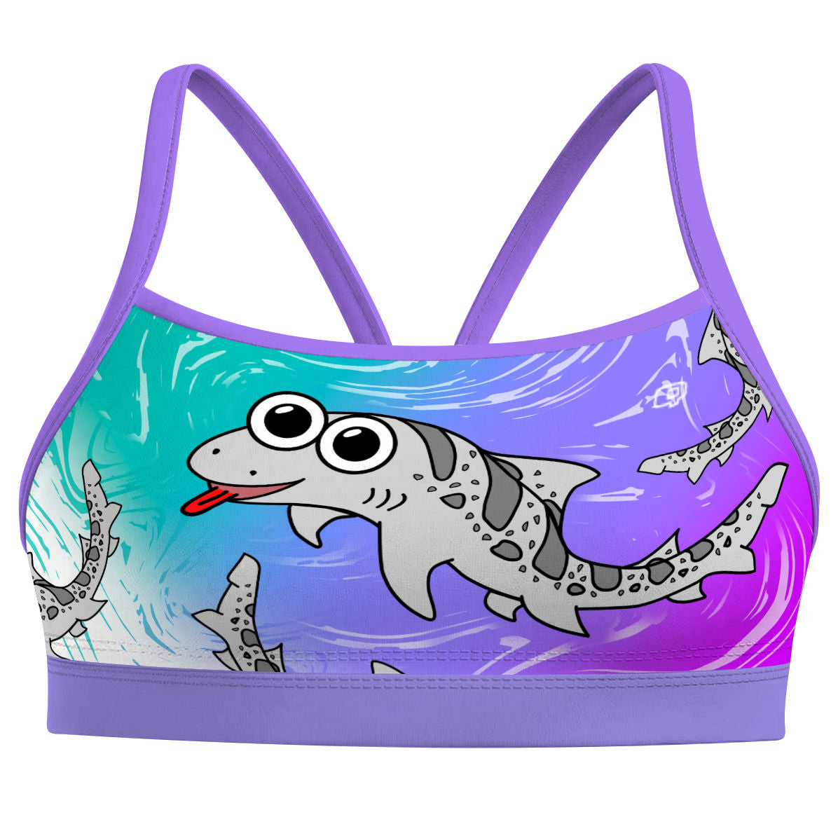 Sharkie Sports Top Light Purple (Sussi) - Classic Sports Bikini Top