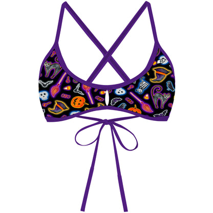 Halloween Trick or Treat - Demi Tieback Bikini Top