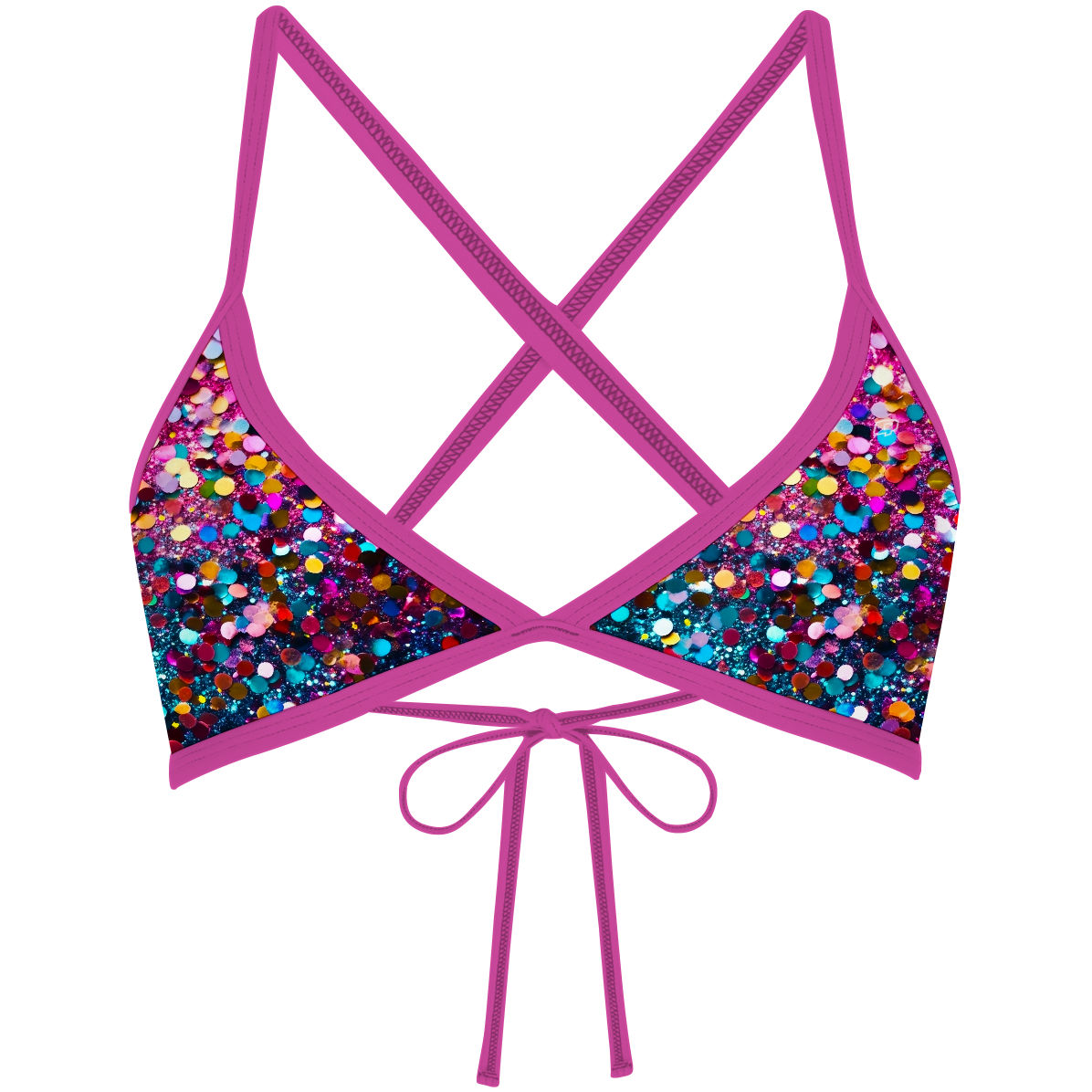 Glitter Party - Tieback Bikini Top