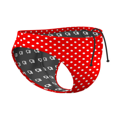 White Dots 19 White - Waterpolo Brief Swimsuit