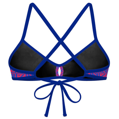 Diamond Grid - Demi Tieback Bikini Top