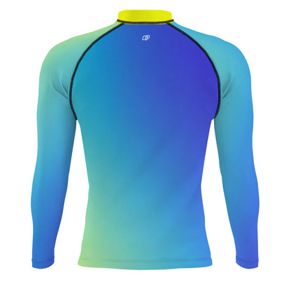 Fade Lagoon - Men's Surf UPF50+ Long Sleeve Rash Guard
