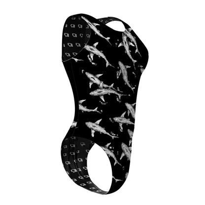 Shark Shiver - Women's Waterpolo Swimsuit Cheeky Cut