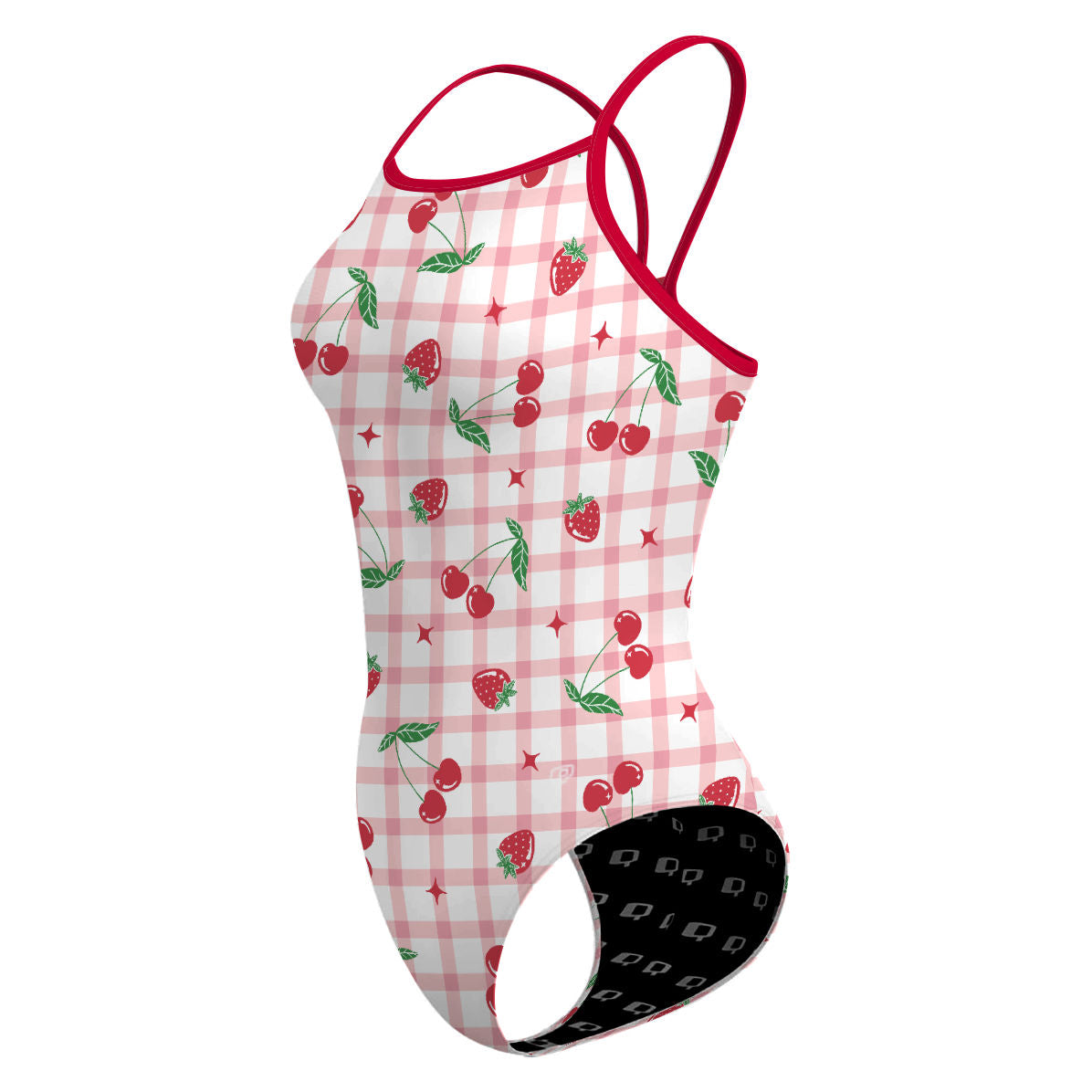 Berry Cherry - Skinny Strap Swimsuit