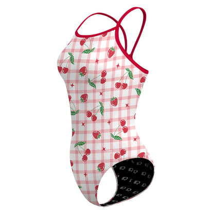 Berry Cherry - Skinny Strap Swimsuit