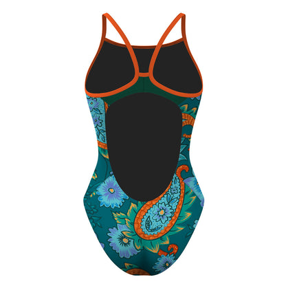 Kashmiri Paisleys Skinny Strap Swimsuit, view 2