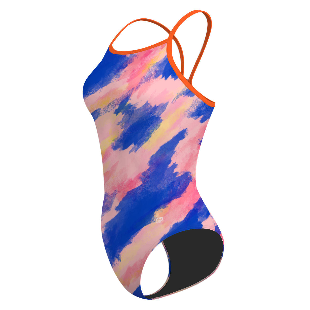 Ink Drags Skinny Strap Swimsuit, view 4
