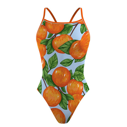 Swimming With Oranges - Sunback Tank Swimsuit