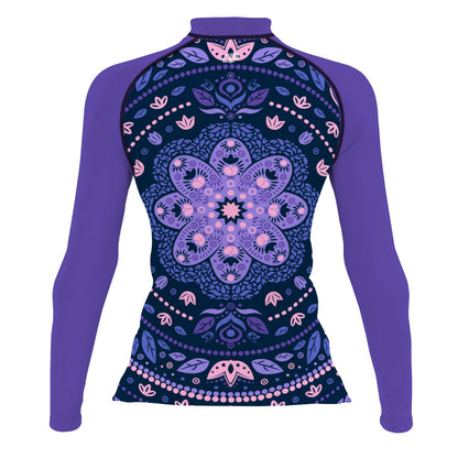 Delicated Mandala - Women's Surf UPF50+ Long Sleeve Rash Guard