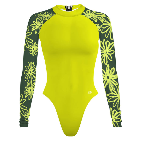 Neon Daisy Surf Swimming Suit Cheeky Cut