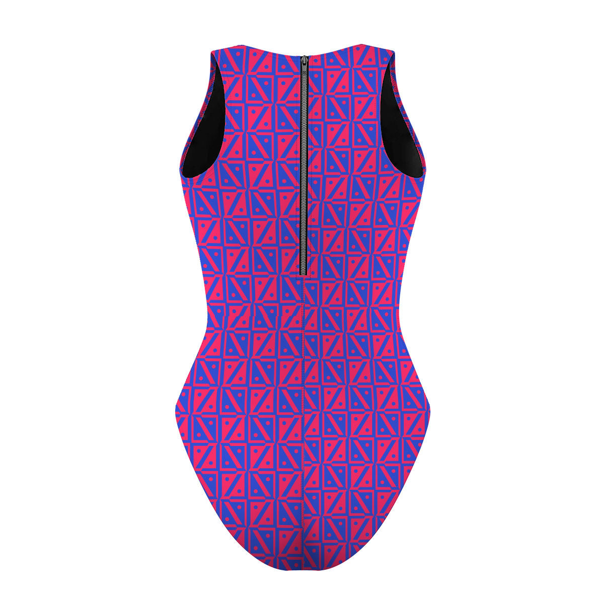 Diamond Grid Women's Waterpolo Swimsuit Classic Cut, view 2