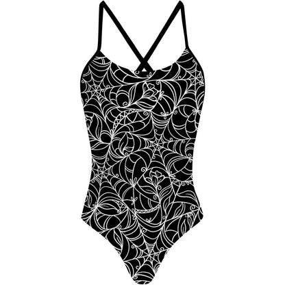 Spiderweb Temptation - Tieback One Piece Swimsuit